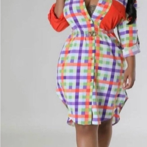 Dresses & Skirts - Vibrant Multicolor Plaid Dress